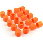 Silikonové krytky na šrouby kol 17 mm oranžové