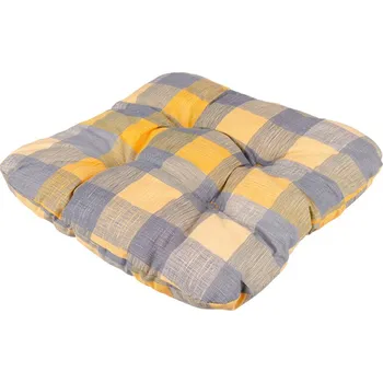 Podsedák Set sedáků 2ks KÁRO šedožlutý 40x40 cm