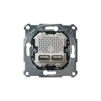 vypínač a zásuvka Merten Mechanismus nabíjecího 2xUSB 2.1A SCHNEIDER MTN4366-0100