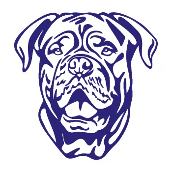 Polep vozidla Pes 166 levá doga (22 - střední modrá) SAMOLEPKA NA AUTO, NÁLEPKA, FÓLIE, POLEP, TUNING, VLASTNÍ TEXT, TISK, AUTOSAMOLEPKY.cz, POLEPY, OBRÁZEK, LOGO, 3D STICKERS