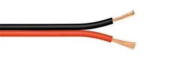 Průmyslový kabel PremiumCord Nestíněná dvojlinka 2 x 0,5 mm černá/červená 1 m