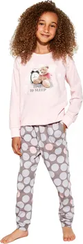 Dívčí pyžamo Cornette Time To Sleep 2 994-995/139 světle růžové 134/140