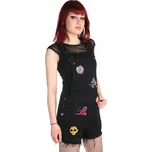 kraťasy dámské KILLSTAR - Oracle Denim Overall - Black - XL