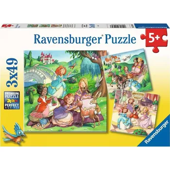 RAVENSBURGER Puzzle Malé princezny 3x49 dílků
