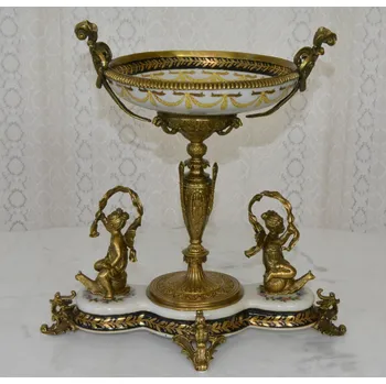 Zámecká mísa s dámami - porcelán + bronz