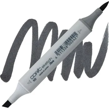 Lihová fixa COPIC Sketch oboustranná Brush & Chisel, N8 Neutral gray 8