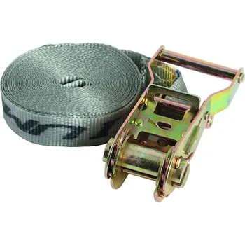 pás upínací zavazadlový, 25 mm x 4 m, 750 kg, šedý - 010-240100