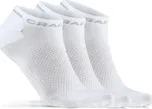 Craft Kotníkové ponožky CORE Dry Shaftless 3 páry bílá - 34-36