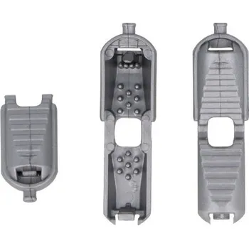 Koncovka zamačkávací malá 15x9mm, barva Šedá