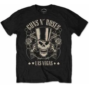 Pánské tričko Merch Guns N' Roses: Tričko Top Hat, Skull & Pistols Las Vegas M 2017
