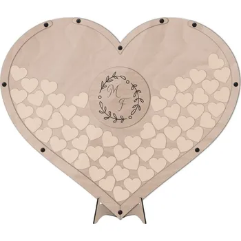 Svatební dekorace Dřevěné srdce na vhazování HETTY