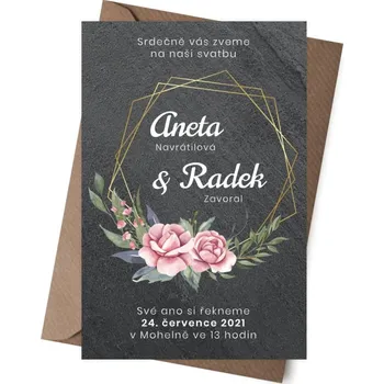 Svatební dekorace Kamenné oznámení BELLA