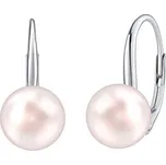Stříbrné náušnice se světle růžovou perlou Swarovski® Crystals VSW015ELPS