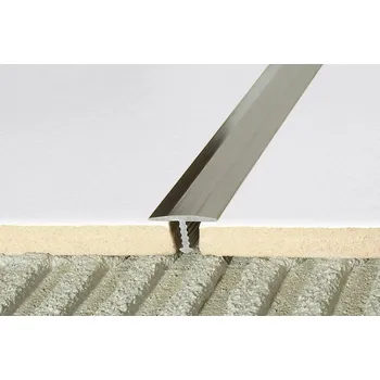 Podlahová lišta Obkladový přechodový T profil Lesklé stříbro