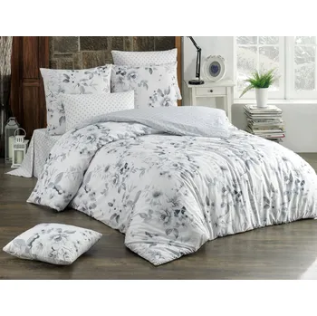 Povlečení TipTrade Rujan šedé 140 x 220, 70 x 90 cm zipový uzávěr