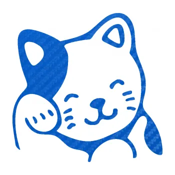 Samolepící dekorace SAMOLEPKA Kočka 024 levá (57 - 3D karbon modrý) NA AUTO, NÁLEPKA, FÓLIE, POLEP, TUNING, VLASTNÍ TEXT, TISK, AUTOSAMOLEPKY.cz, POLEPY, OBRÁZEK, LOGO, SAMOLEPKY