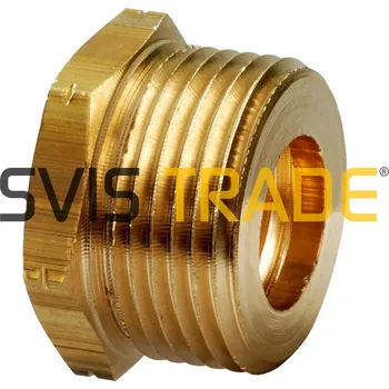 Instalatérský materiál Masivní redukce mosazná TOP s dosedací plochou, vnější/vnitřní závity - MOSAZ - 5/4"x1" 241