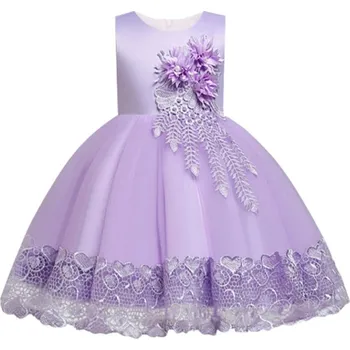 Dámské šaty Čína Květinové Vintage Šaty s krajkou Barva: Fialová, Velikost: 7T