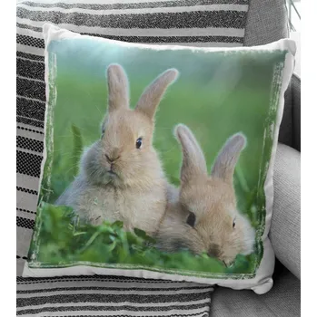 Dekorativní polštářek Polštář Králíci 2 29 x 29 cm