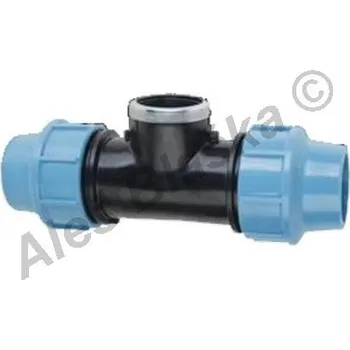 Vodovodní potrubí DONSEN | PE (PP-S) spojka T-kus s vnitřním závitem na polyetylénové trubky (polyš) (svěrný plastový) - 40x5/4"x40 PE4702