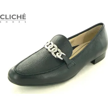 Dámská obuv Nadměrné tmavě modré mokasíny, Ara Kent, řetízek 42,5