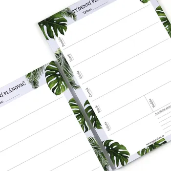 Kalendář ePiPí Týdenní plánovač A5 - Tropical (světlý) Vyberte možnost: Bez magnetu