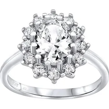 Prsten Stříbrný prsten CESARIA s Brilliance Zirconia velikost obvod 61 mm JJJR985-obvod 61 mm