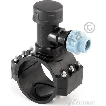 Vodovodní potrubí UNIDELTA S.p.A. - Itálie | PE (PP-S) spojka navrtávací třmen na polyetylénové trubky (polyš) (svěrný plastový) - 160x25 UNI1025