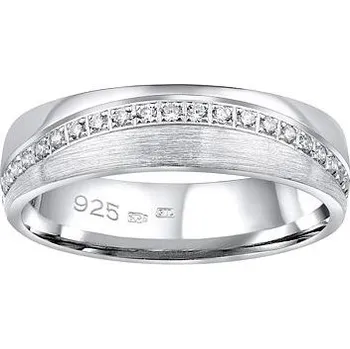Prsten Snubní stříbrný prsten GLAMIS v provedení se zirkony pro ženy velikost obvod 48 mm QRD8453W-obvod 48 mm