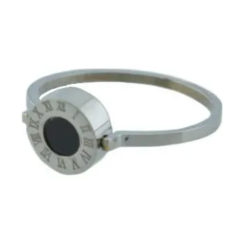 Prsten Doria Prsten z oceli stříbrný M096 Velikosť: 54 / 55