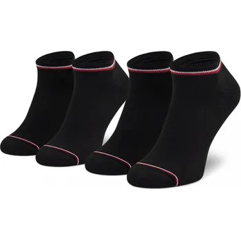 Pánské ponožky Tommy Hilfiger Iconic Sneaker 2 páry černé 39-42