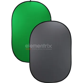 Fotopozadí Fotografické pozadí dvojité bavlna Šedo Zelená 1,5x2m (ZS15x20)