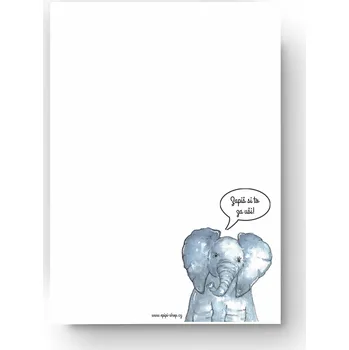 Blok ePipí trhací blok Slůně A6 50 listů Vyberte možnost: Bez magnetu