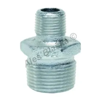 Instalatérský materiál GEBO Armaturen - Německo | Vsuvka redukovaná pozinkovaná (vnější-vnější závit) GEBO Platinum - POZINK (nipl) - 1"x1/2" GB245