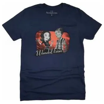 Pánské oblečení Merch Marvel Comics: Tričko Wandavision Red Logo Marvel Comics Cartoon S