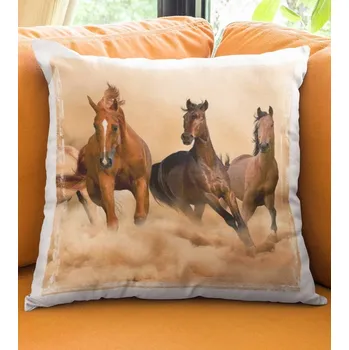 Dekorativní polštářek Polštář Koně 3 29 x 29 cm