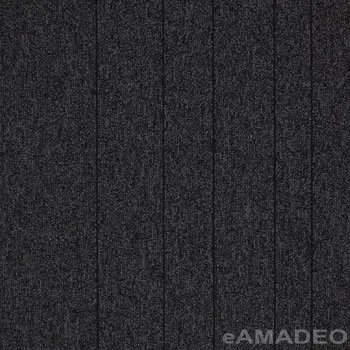 Koberec Kobercové čtverce Modulyss First Straightline 990 - černé