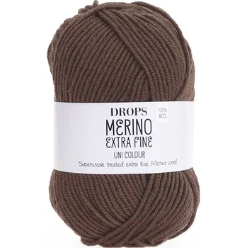Příze Příze DROPS Merino Extra Fine uni color 49 - čokoládová