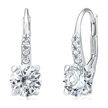 Náušnice Stříbrné náušnice s čirým zirkonem 7 mm LPS1274Z