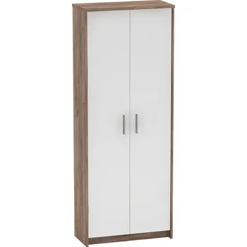 Šatní skříň Tempo Kondela Kancelářská skříň, kraft dunkel/bílá, JOHAN 2 NEW 05