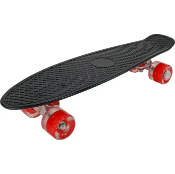Pennyboard Pennyboard s LED kolečky, 56 cm BLACK/RED