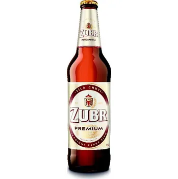 Pivo Recenze Zubr Premium světlý ležák 12° 0,5 l