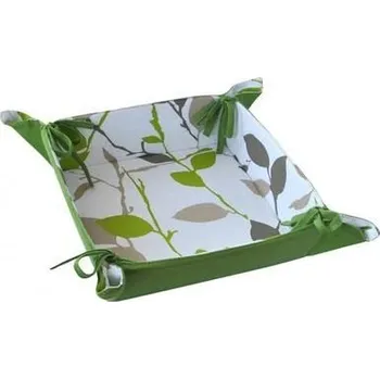 Toro Košík na chléb, bavlna, motiv zelené květy 263644-GN