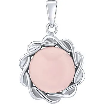 Přívěsek Stříbrný přívěsek Gemma s pravým růženínem JST17913PRO