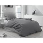 Krepové povlečení Lux šedé knoflík