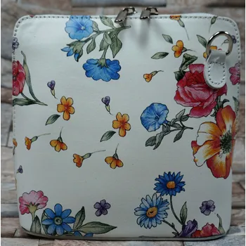 Kabelka Vere Pelle Kožená malá dámská crossbody kabelka Diva kytička 3 Barva: Kytičková