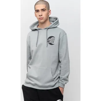 Pánské oblečení SANTA CRUZ mikina - Moon Dot Mono Hood Quarry Grey (QUARRY GREY)