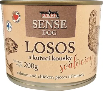 Krmivo pro psa Falco Sense Dog Losos a kuřecí kousky svaloviny 200 g