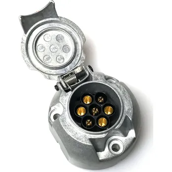 Auto elektroinstalace Zásuvka 7 pólů 12V kovová JAEGER