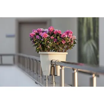 Květináč ALFIstyle Květináč na zábradlí šířka 29,7cm, bílý